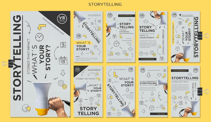 Brand storytelling idea board